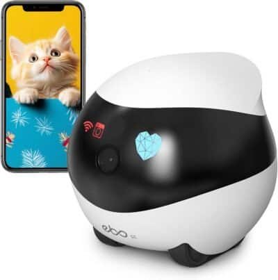 cute movable pet camera movable with smartphone