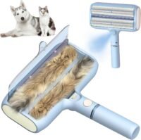 Pet Hair Removal Tool – Reusable Lint Roller with Fur Bin for Cats & Dogs