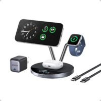 Anker 3‑in‑1 Wireless Charging Station – MagSafe‑Compatible Bedside Power Hub