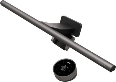 BenQ ScreenBar Plus mounted on monitor for desk lighting