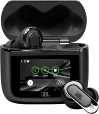 JBL Tour Pro 3 wireless earbuds with charging case