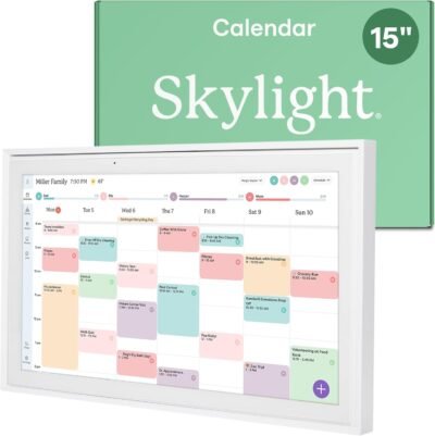 Skylight Calendar touchscreen displaying shared schedule