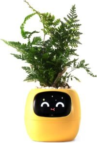 PLANTSIO Smart Pet Planter Robot – Interactive Plant Care with Emoji Feedback