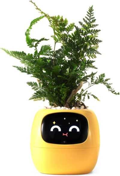 Smart planter robot PLANTSIO Smart Pet Planter Robot – Interactive Plant Care with Emoji Feedback