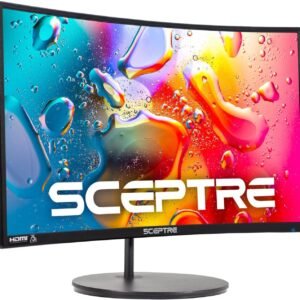 Curved 24-inch Gaming Monitor with Built-in Seakers, VESA...