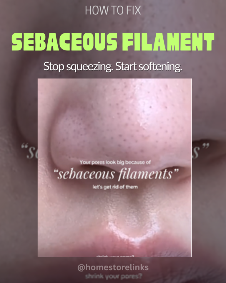 how to fix sebaceous filament