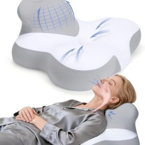 Bed wedge pillow for headboard for sleep apnea, snoring, back pain and more