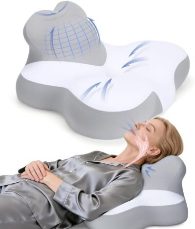 Bed wedge pillow for headboard for sleep apnea, snoring, back pain and more