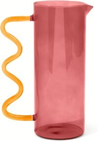 Core Kitchen rose pink & honey glass pitcher
