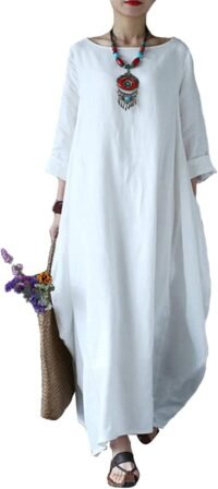 Cotton maxi summer dress