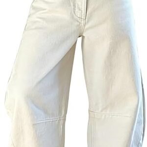 EXLUR Womens Barrel Jeans
