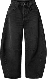 EXLURA Barrel Jeans for Curvy Hips & Thighs