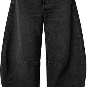 EXLURA Barrel Jeans for Curvy Hips & Thighs