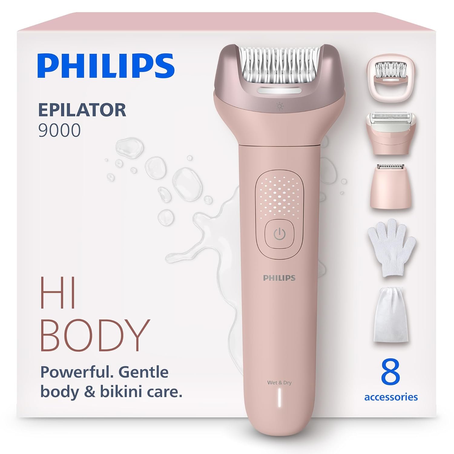 Epilator wet and dry hair removal