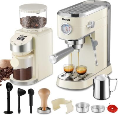 Espresso machine with grinder