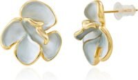 Flower earrings 14k gold plated