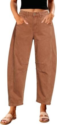 GRAPENT barrel jeans caramel