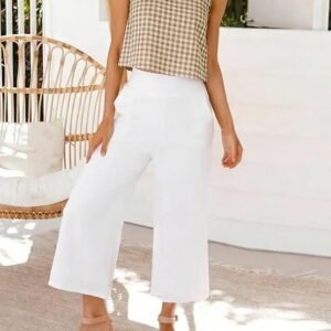 Gingham crop tank top