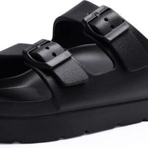 Goosecret platform sandals with arch support (black)