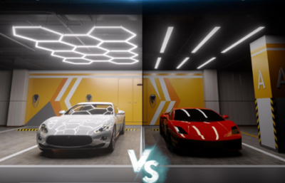 Hexagon Garage Lights
