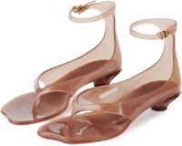 Jelly shoes with strap coffee