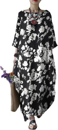 Kaftan print summer dress