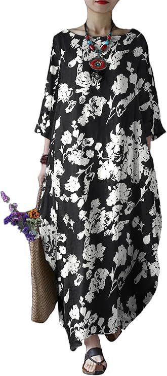 Kaftan print summer dress