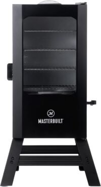 Masterbuilt digital electric vertical BBQ smoker, side wood chip loader