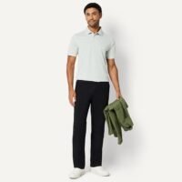 Men's moisture wicking golf polo shirt, slim fit, quick dry