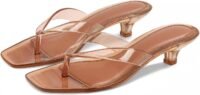 Open toe flip flop heel