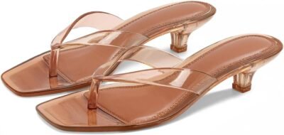 Open toe flip flop heel