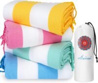 Oversized Turkish beach towels quick dry sand free