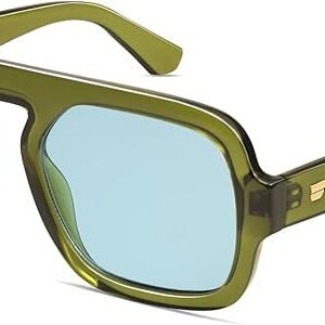 Retro square aviator sunglasses 70s