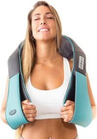 Shiatsu neck and back massager with heat