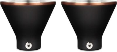 Stemless cocktail vacuum insulated stainless steel glasses (set of 2)
