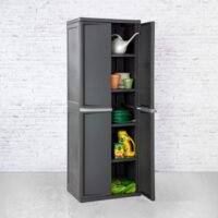 Sterilite 4-Bin Wall Rack Sterilite 4-Bin Wall Rack – Instant Wall Storage for Cluttered Spaces