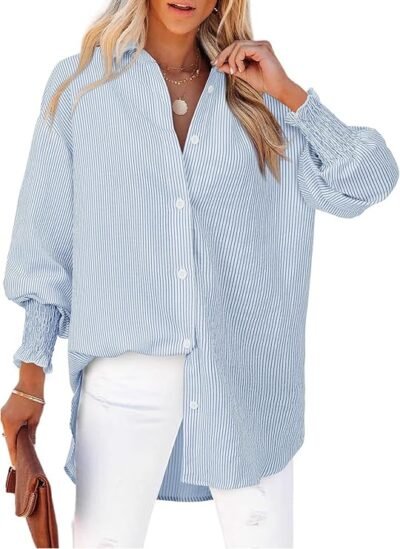 Striped button down shirt