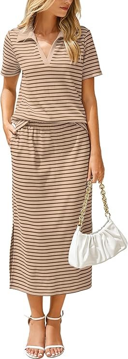 Summer short sleeve top and skirt