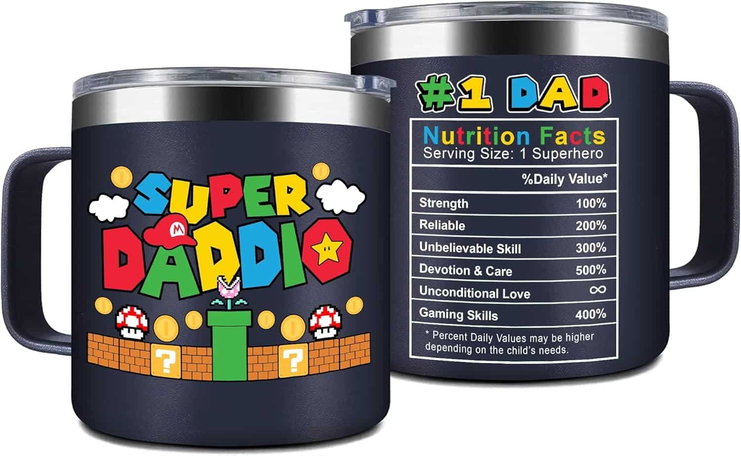 1. Super Daddio travel coffee mug tumbler - Image 1