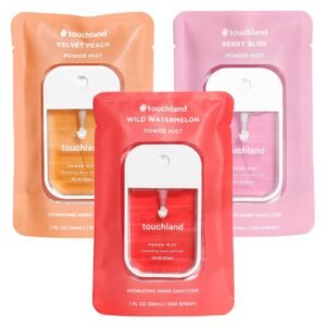 Touchland hydrating hand sanitizer spray trio set (travel size)