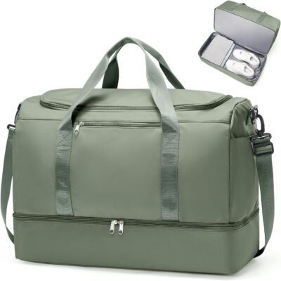 Travel duffle bag, carry on overnight bag