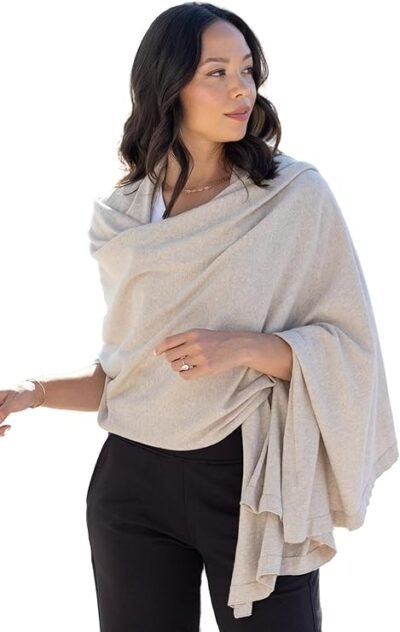 Travel scarf, wrap, organic cotton