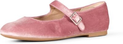 Velvet Mary Jane ballet flat