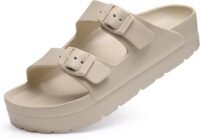 sandals nude Goosecret platform sandals with arch support (nude)