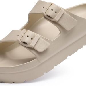 Goosecret platform sandals with arch support (nude)