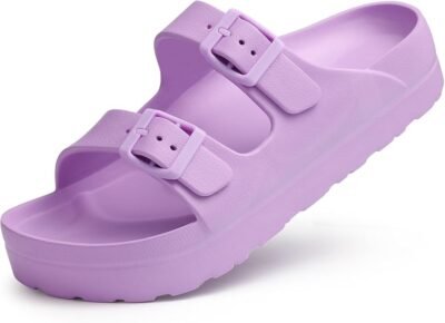 Goosecret platform sandals with arch support (purple)