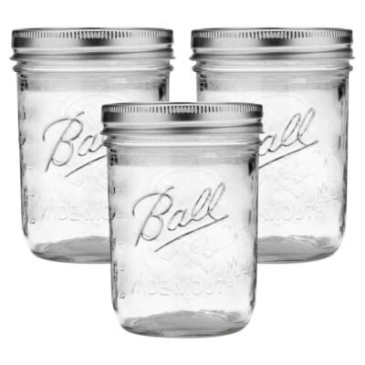 Ball Wide Mouth mason jars with lids and bands (pack of 3)