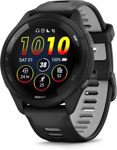 Garmin Forerunner 265 running smartwatch, training metrics and recovery insights