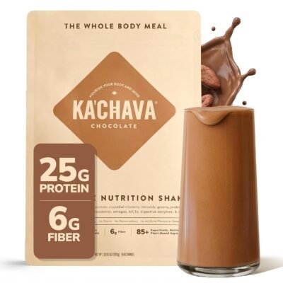 Ka'Chava whole body meal shake vegan, chocolate, 85 superfoods and greens