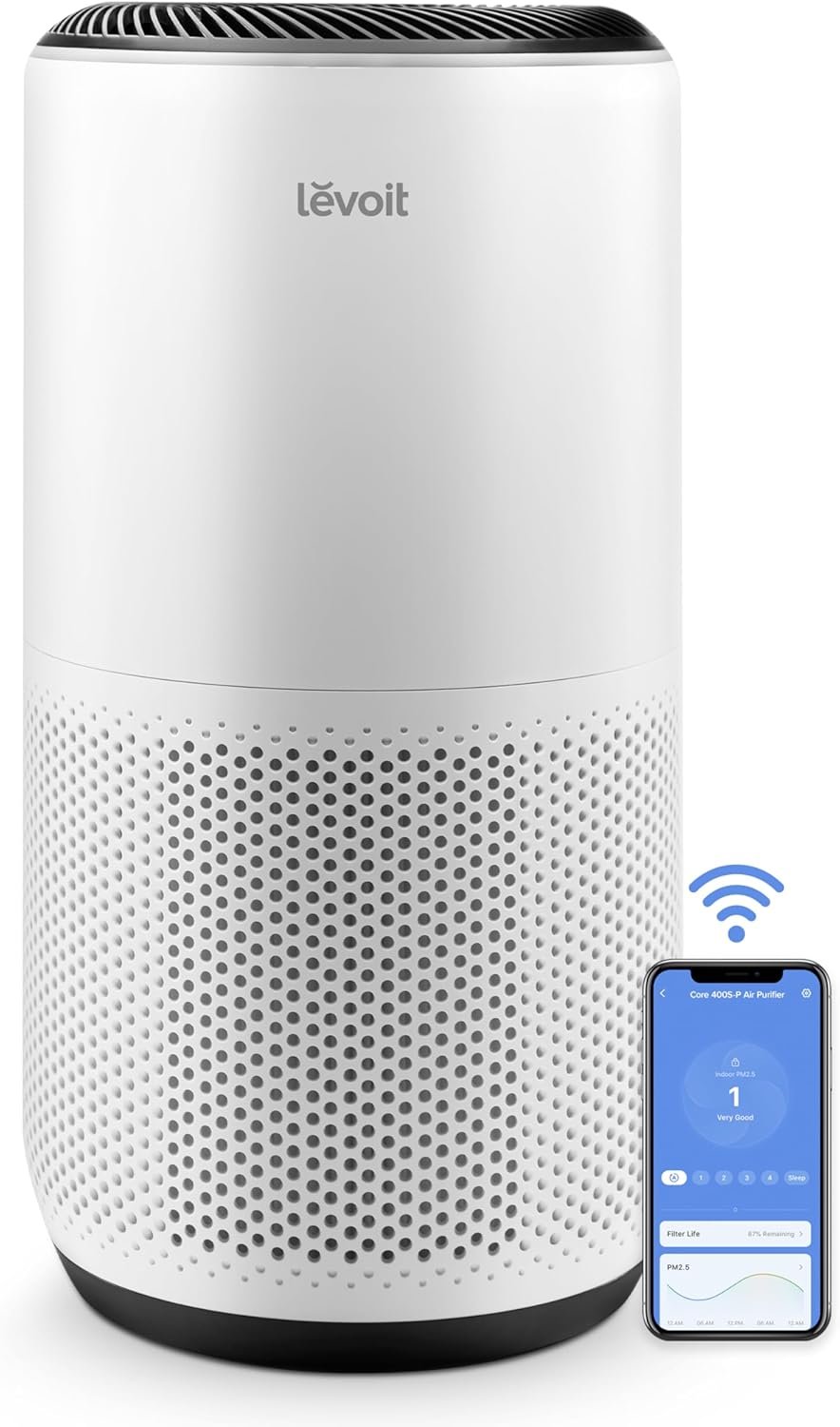 LEVOIT Core 400, smart WiFi, auto mode, air quality monitor - Image 1